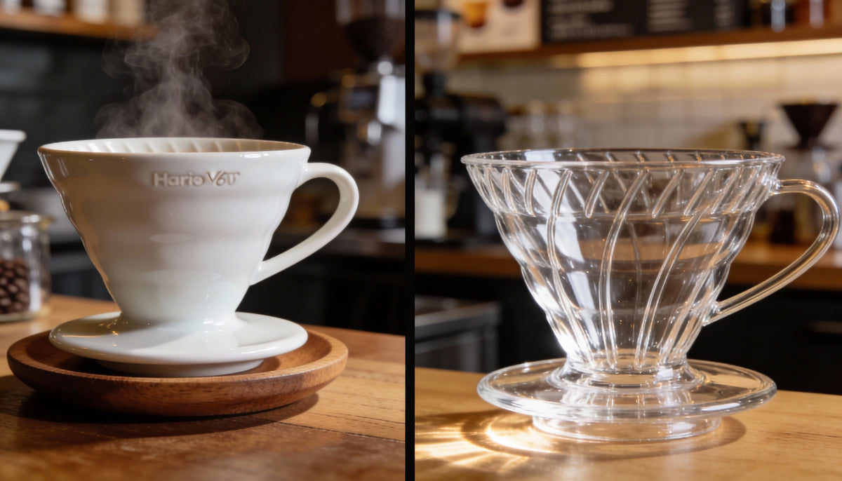 V60 البلاستيك أم السيراميك أيهما أفضل لاستخلاص القهوة؟ المواجهة النهائية