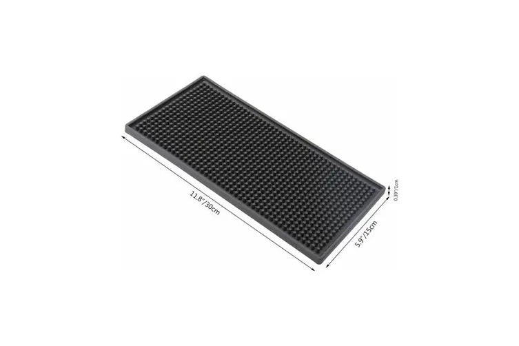 Bar mat black rubber 15 * 30 cm