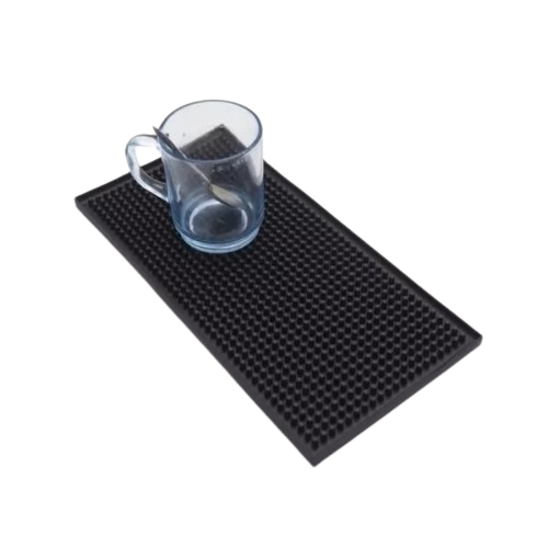 Bar mat black rubber 15 * 30 cm