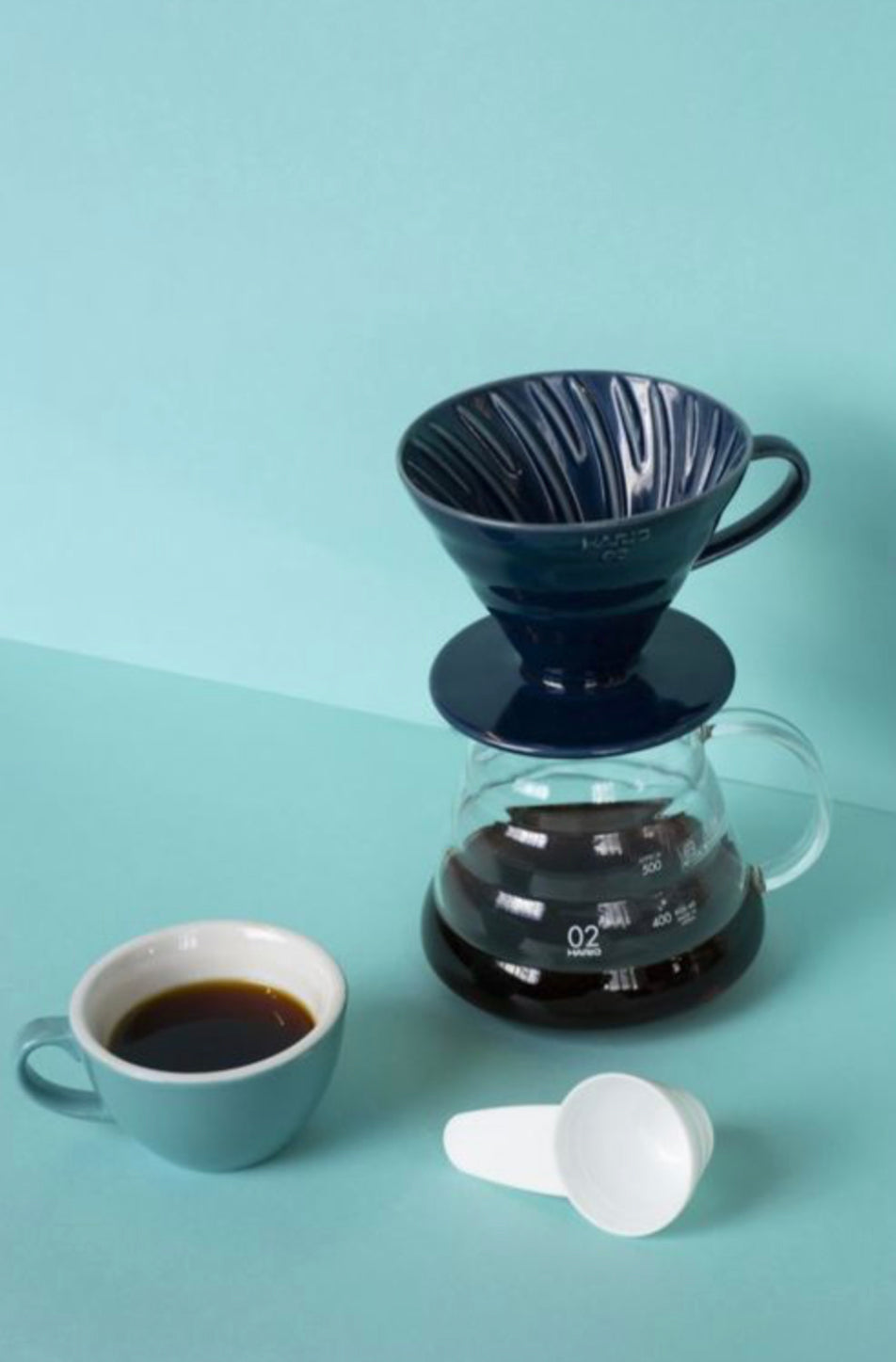 Hario coffee Dripper V60 02 Ceramic - lndigo Blue - فولت VOLT