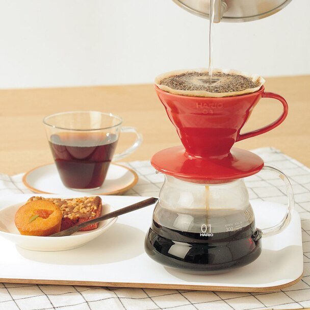 Hario V60 - 02 Ceramic - RedV60 Coffee dripperفولت VOLT
