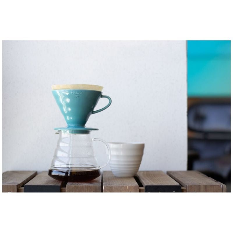 Hario V60 - 02 Ceramic - Turquoise GreenV60 Coffee dripperفولت VOLT