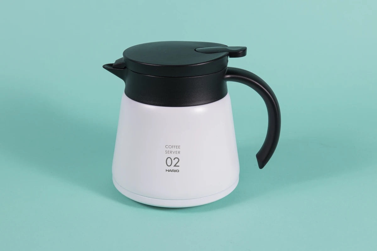 Hario V60 Insulated Stainless Steel Server 600 - White - فولت VOLT