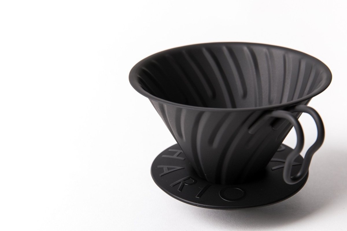 V60 Metal Coffee Dripper Matt Black 02Drip Coffee Dripperفولت VOLT