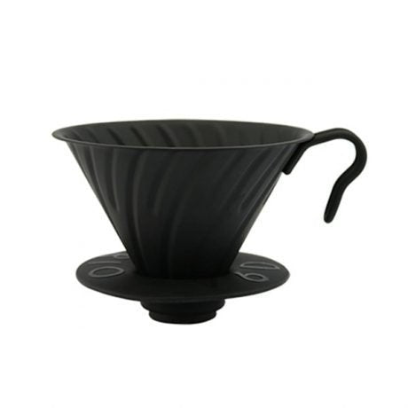 V60 Metal Coffee Dripper Matt Black 02Drip Coffee Dripperفولت VOLT