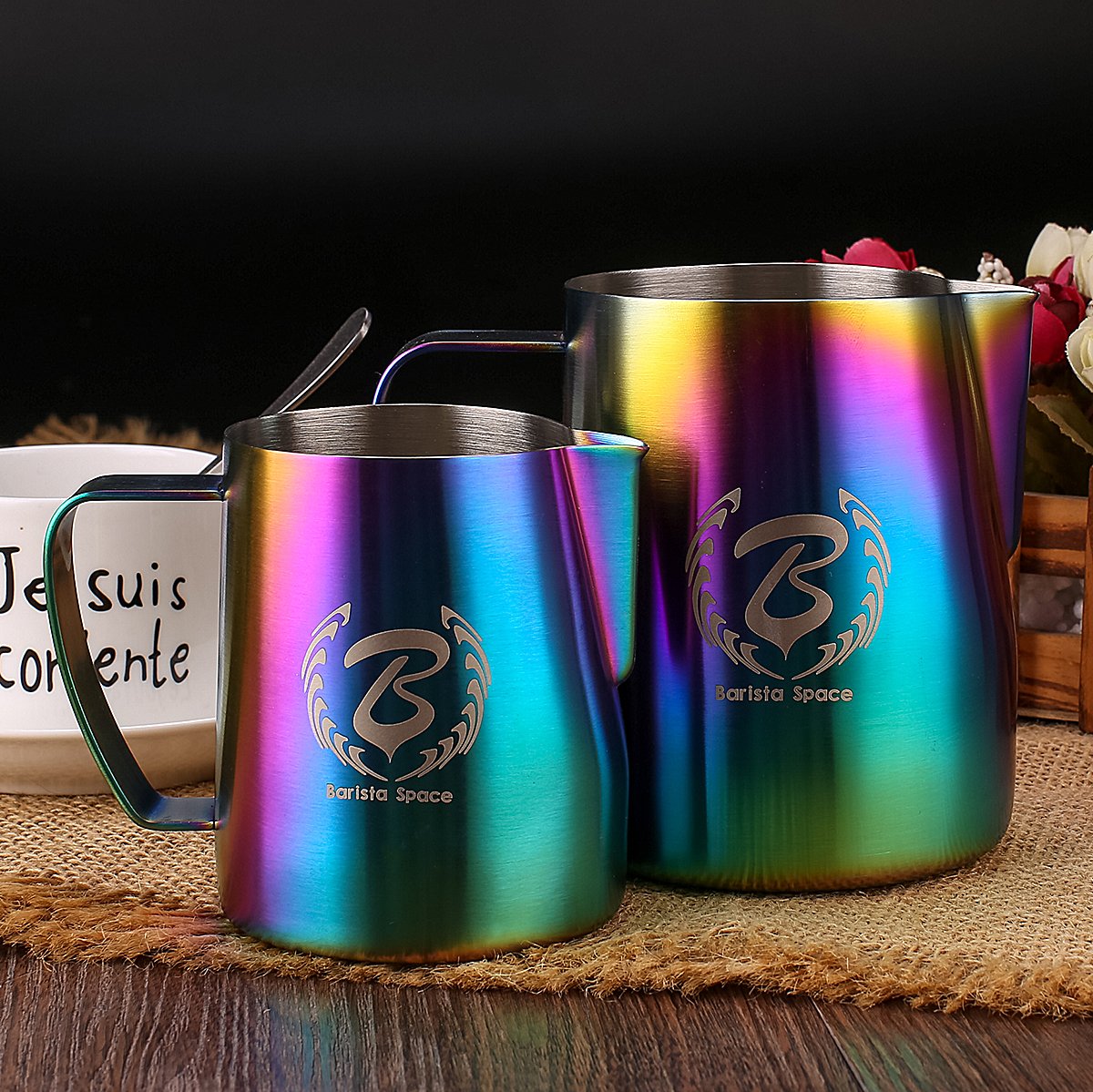 Barista Space Sandy Rainbow Milk Pitcher - فولت VOLT