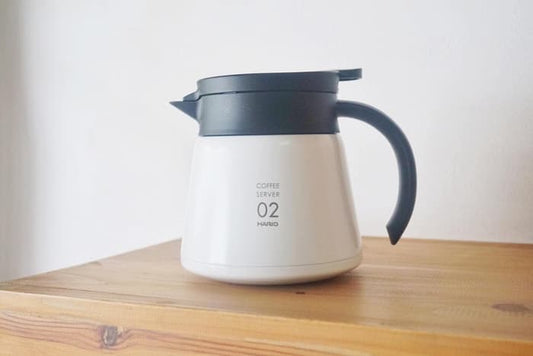 Hario V60 Insulated Stainless Steel Server 600 - White - فولت VOLT